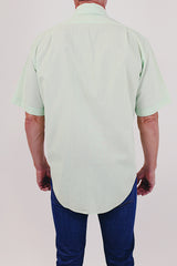 Vintage Men's Light Green Short Sleeve Shirt Back