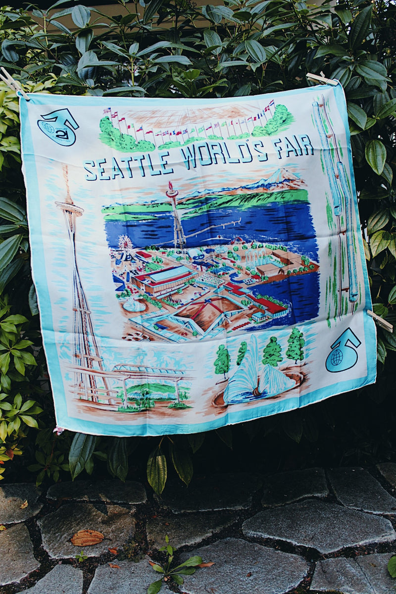 Vintage Seattle World Fair Square Scarf