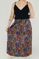 vintage floral maxi skirt back