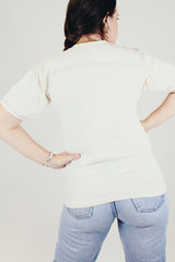 short sleeve white vintage graphic t-shirt