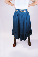 Denim Skirt with Belt