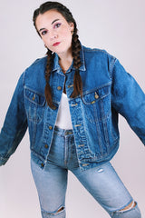 vintage 1970's Lee denim jacket buttons up the front has pockets