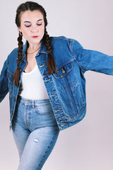 vintage 1970's Lee denim jacket buttons up the front has pockets